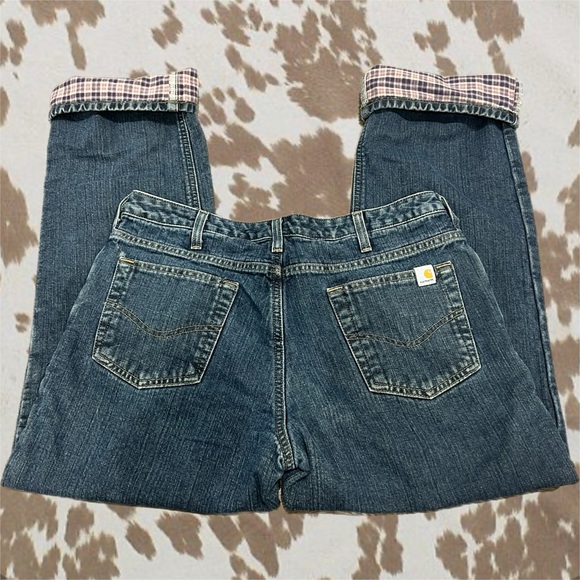 Carhartt Flannel Lined Relaxed Fit Jeans - Picture 2 of 4